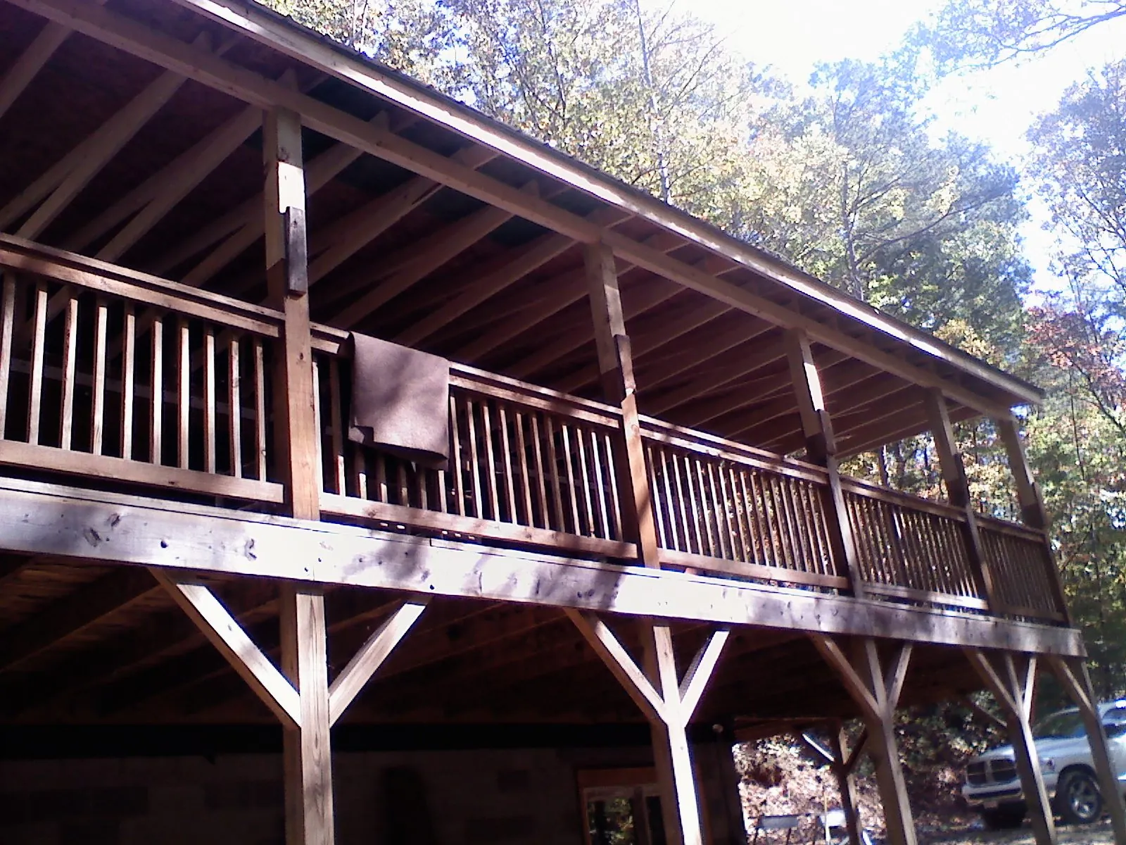 Timber framing under a new elevated porch and deck — Roof Leak Repair in Layton by Roofing Brothers
